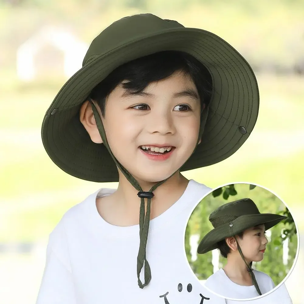 Summer Baby Sun Hat for Boys and Girls Outdoor Neck Ear Cover Anti UV Travel Hats Autumn Kids Beach Caps Bucket Cap 2-8 Years