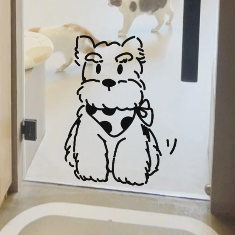 

Cute Dog Wall Stickers Interesting Creative Stylish Home Wall Corner Decoration Stickers Door Window Glass Bedside Atmosphere