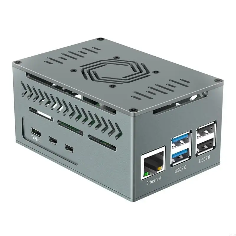 

Алюминиевый корпус G6DD для материнской платы RPI 5, защитный корпус с охлаждающим вентилятором и радиаторами для стабильной