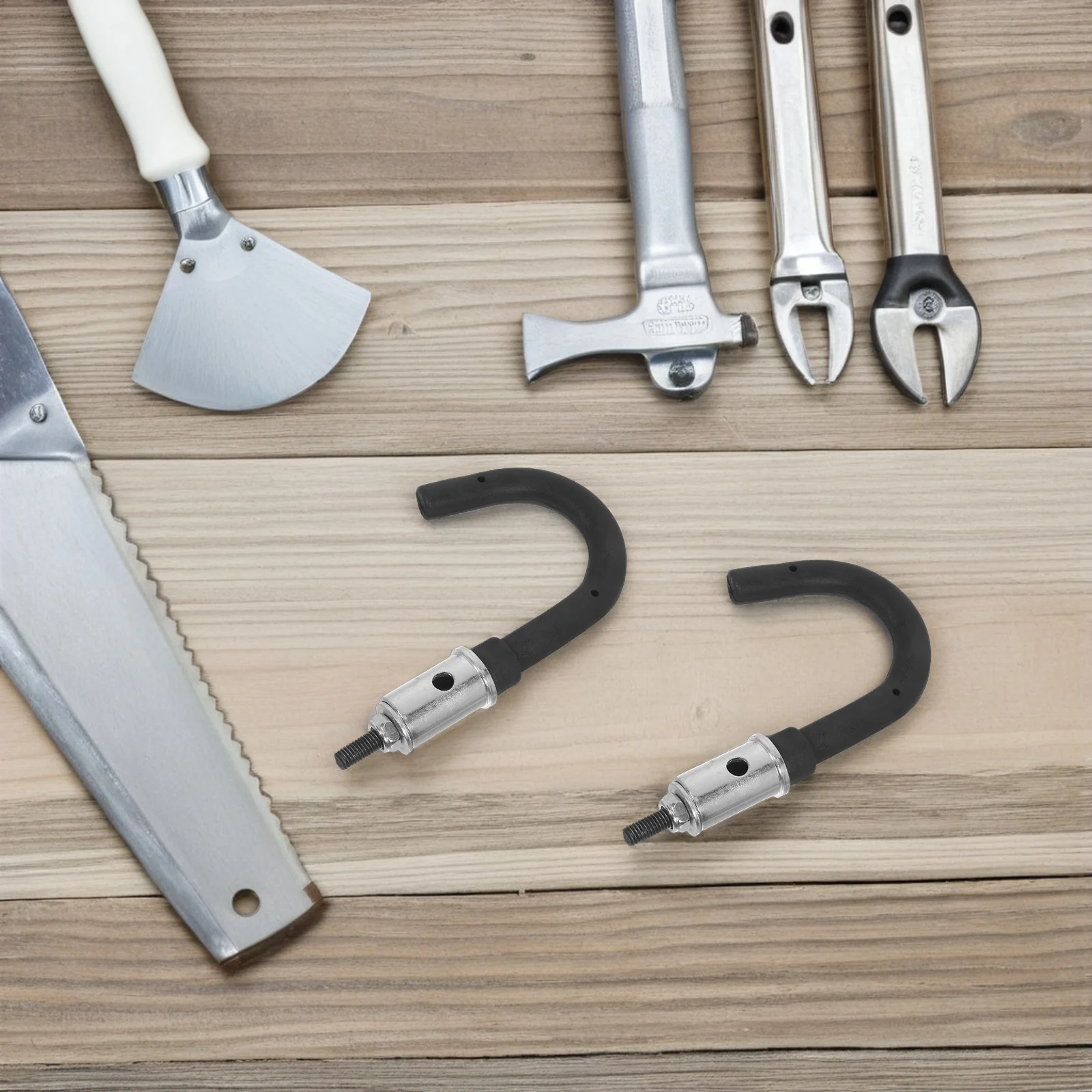 

2Pcs Telescopic Ladder Hooks Antislip Design Sturdy Metal Plastic for Outdoor Indoor Garage Roof Ladder Roof Hook