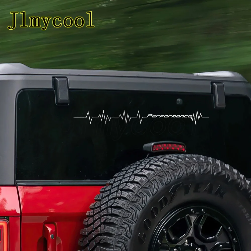 Reflective Performance Heartbeat Line Sticker Car Windshield Windscreen Bumper Hood Decor Decal Auto Vehicle Vinyl Decoraion