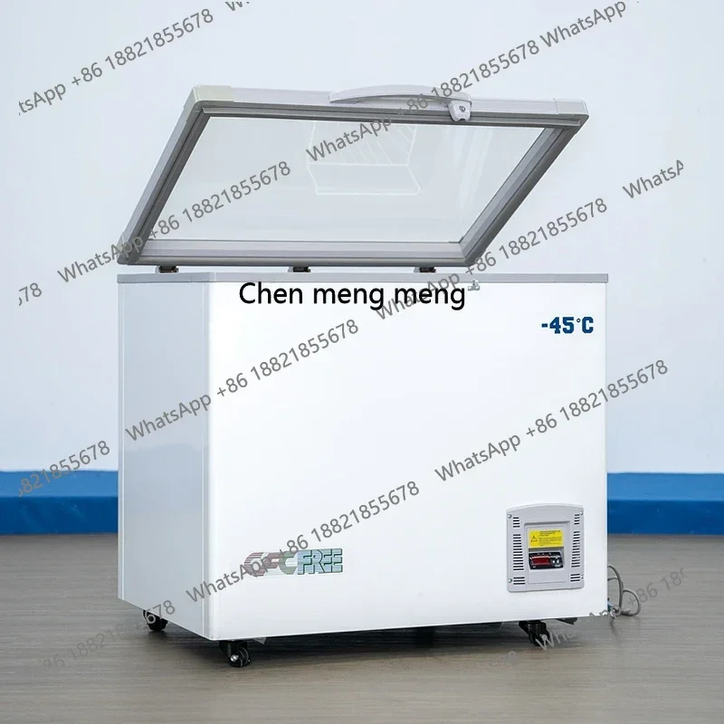 minus -40 degrees refrigerator glass door tuna display freezer test box refrigerator 108L low temperature -60