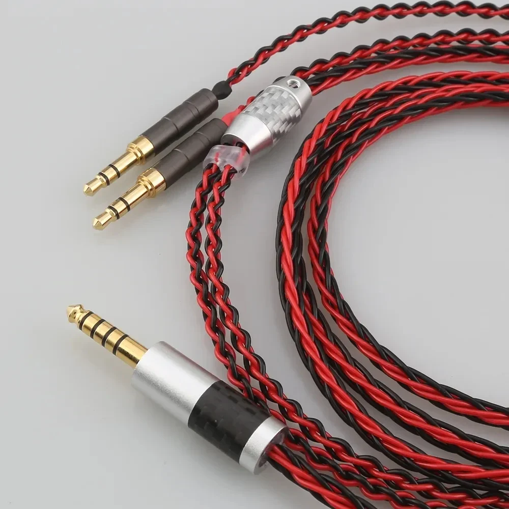 أحمر أسود سماعة أذن كابل ل Hifiman Sundara Ananda HE1000se HE6se DEVA he400se Arya He-35x