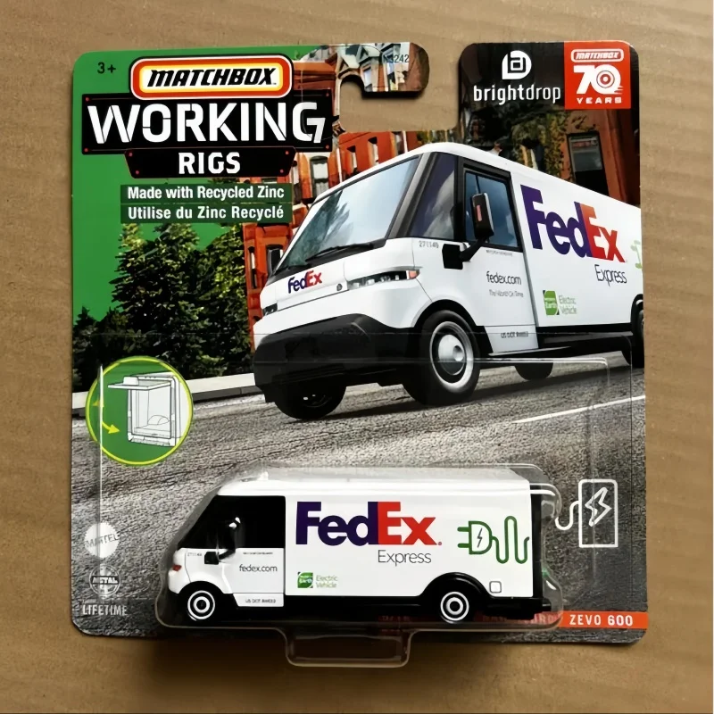 

In Stock Original Matchbox N3242 Working Rigs Serise Die Cast Model Toys Car FedEx Truck Box Truck Collection Surprise Toys Cars