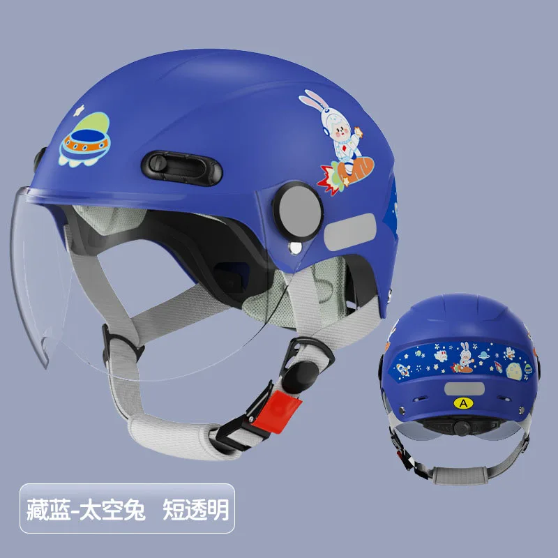 3-16 Years Old Children Electric Motorcycle Helmet Boys Girls Baby Four Seasons Cartoon Printing Secure Helmet Capacete Casco