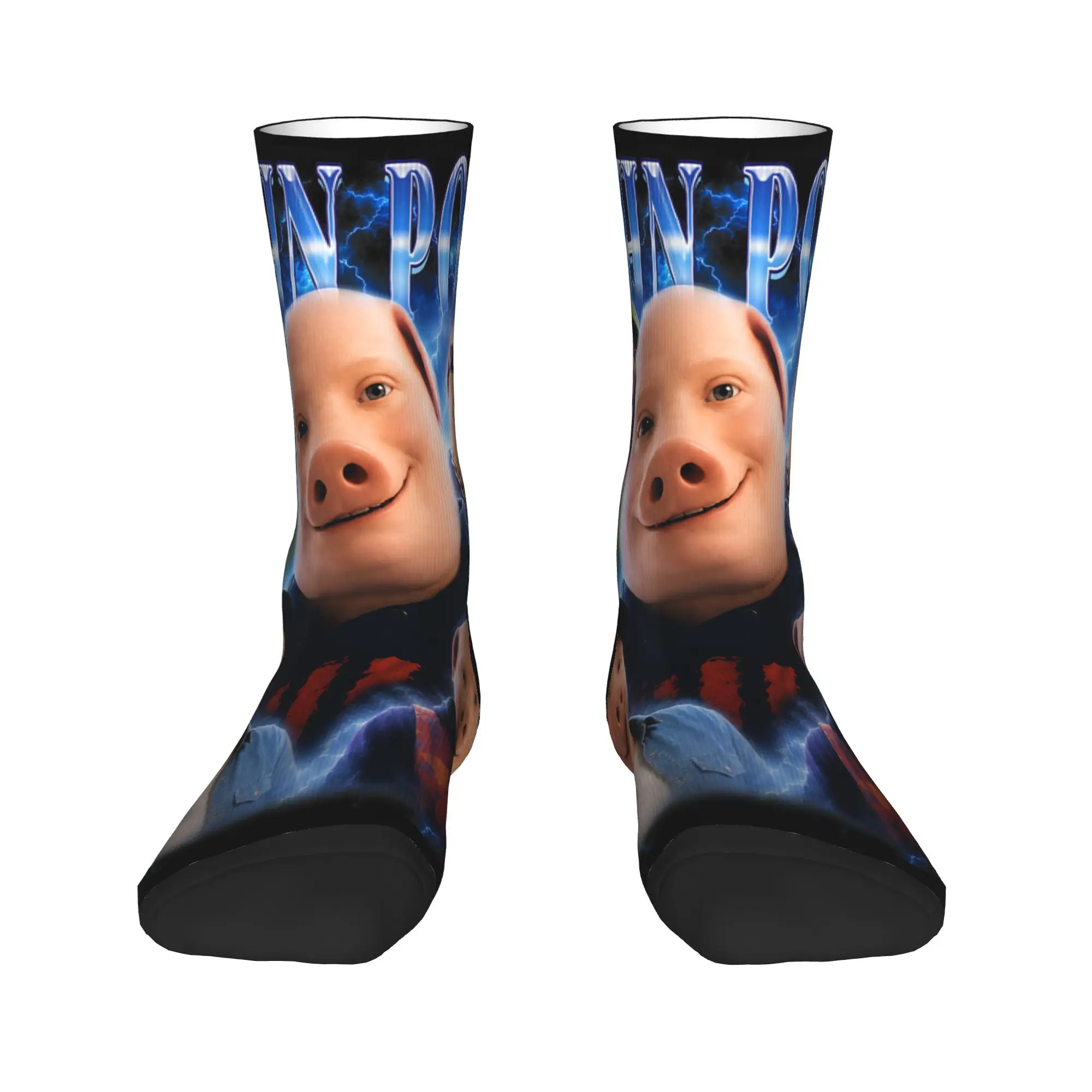 Funny John Pork Meme Vintage John Pork Bootleg Stockings Printed Gothic Socks Spring Anti Socks Adults Men Running Sports Socks