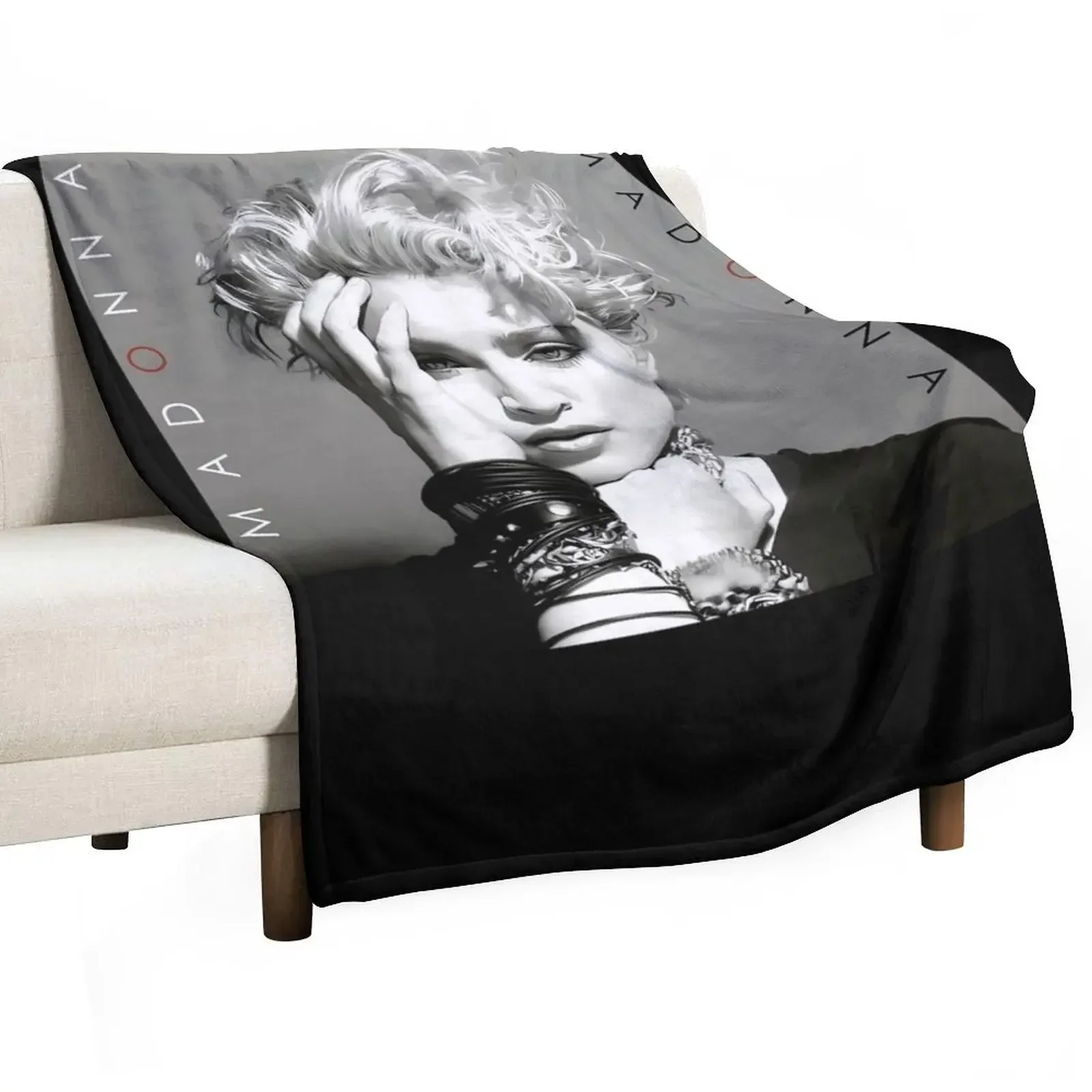 

Vintage Qeen of Pop 80s - Love of My Life Madnná Throw Blanket Decorative Sofas cosplay anime Beautifuls Beach Blankets