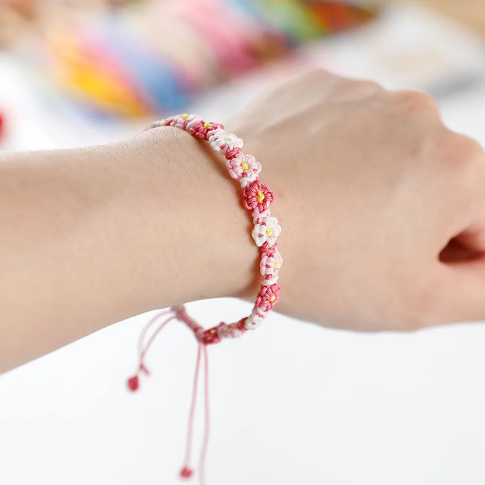 الملونة التدرج النايلون الحبل الموضوع الصينية عقدة مكرامية الحبال سوار مضفر سلسلة DIY شرابات الديكور Shamballa سلسلة حبل