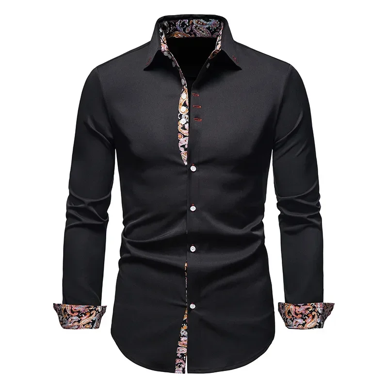 Men's Shirt with Collar White Shirts Man Long Sleeve Men's Shirts 2023 Mens Polo Shirts for Men Famous Brands
