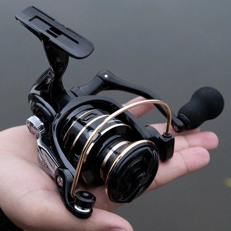Professionelle ultraleichte 1000 ~ 7000 5,2:1 Übersetzungsverhältnis, 8–12 kg maximale Zugkraft, CNC-Metallspule, Spinn-Angelrolle, Süßwasser, Salzwasser – Detail 10