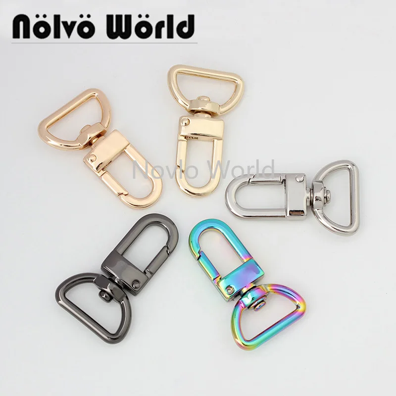 20X44mm Metal Rainbow Snap Hooks Bags Strap Belt Buckles Lobster Clasp Collar For Purse Bag Handbags DIY KeyChain Accessories