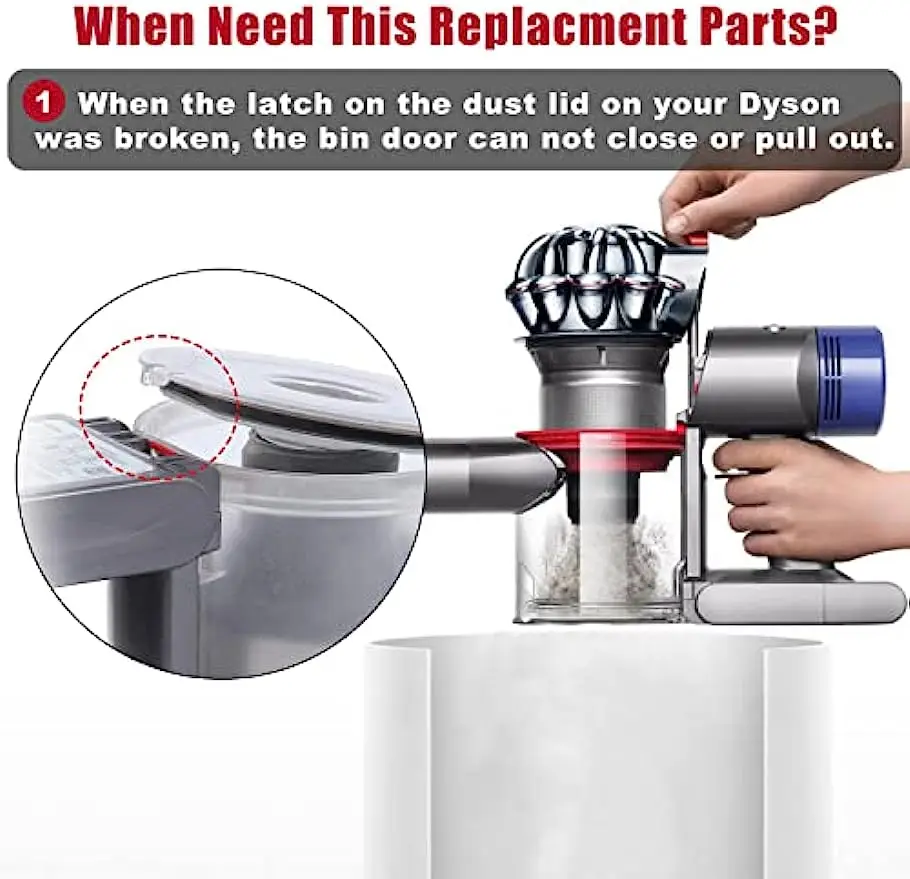 Coperchio inferiore per Dyson V7 V8 V11 V10 V15 aspirapolvere-anello di tenuta fisso superiore del bidone della polvere accessori per la raccolta della polvere di ricambio