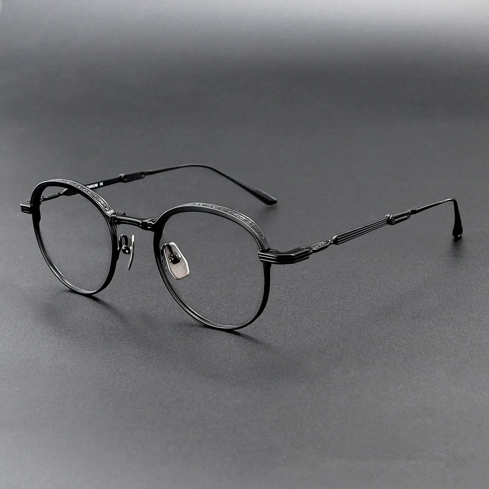 ARCHIBALD Folding Round Titanium Switzerland Design Unisex Fashion Eyeglasses Minimalist Design Modern Daily Eyewear Belight
