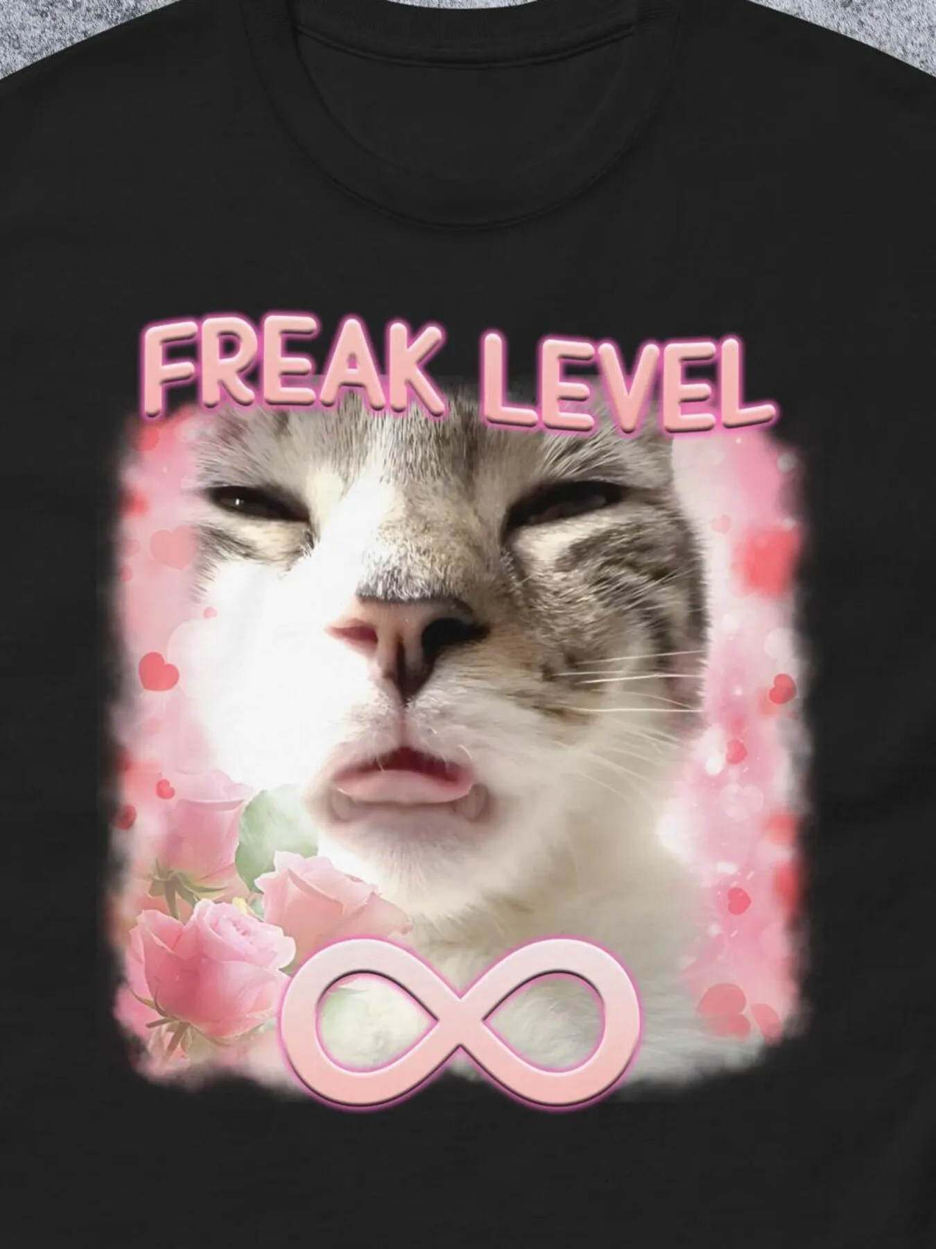 

Freak Funny Cat Graphic Printing Summer Autumn Winter Cotton Men and Women T-shirt Short Sleeve Luxury Outdoor Sports Brand