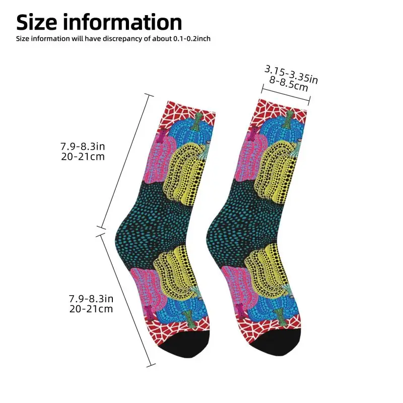 Harajuku Yayoi Kusama Pumpkins Socks Men Women Warm 3D Print Abstract Art Sports Basketball Socks