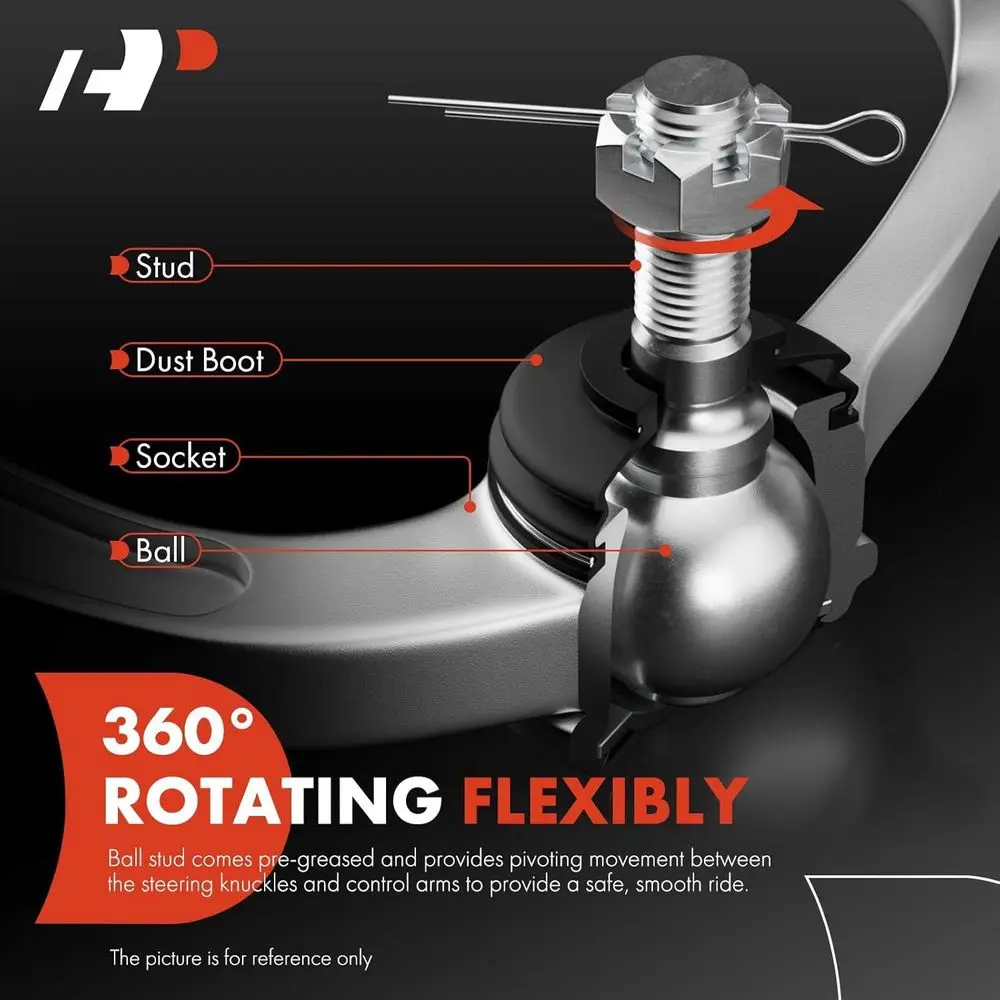 2 x Front Upper Control Arm, with Ball Joint & Bushing, Compatible with Tesla Model 3 2017-2022, Model Y 2020-2022