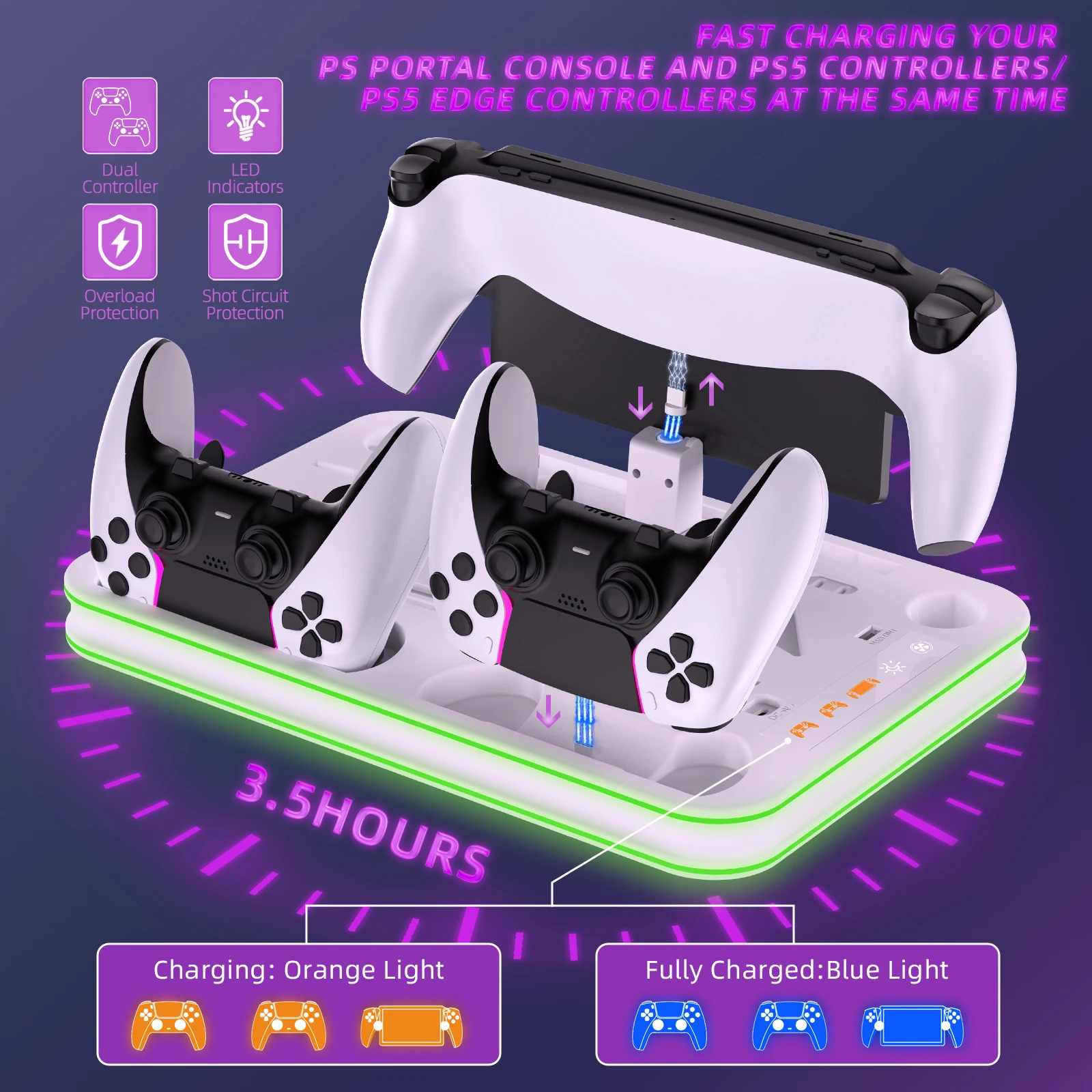 STORM WYRM For PS5 Slim/Pro Co - Headset Stand Rgb review and price