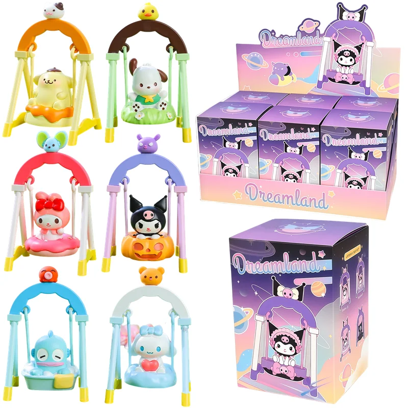 سانريو كورومي بلدي ميلودي مرحبا كيتي Pochacco سينامورول سوينغ سلسلة عمل نموذج لجسم صندوق أعمى لعبة الديكور هدية الهالوين #1