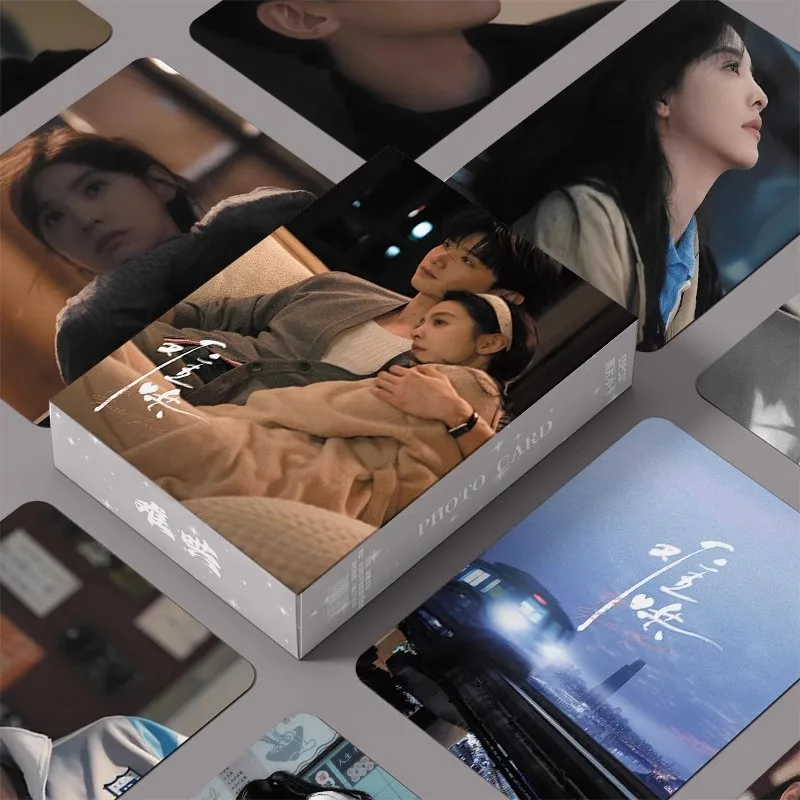 55 Pcs/Set the First Frost Chinese Drama Laser Lomo Cards Featuring HD Photocards of Bai Jingting & Zhang Ruonan for Cosplay