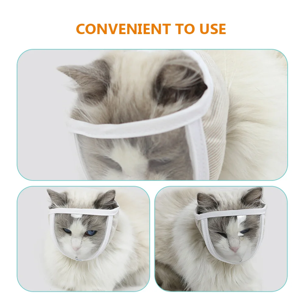

Breathable Kitten Muzzle for Grooming Mask to Prevent Biting during Bath Time Easy on Off Portable Pet Muzzle for Home