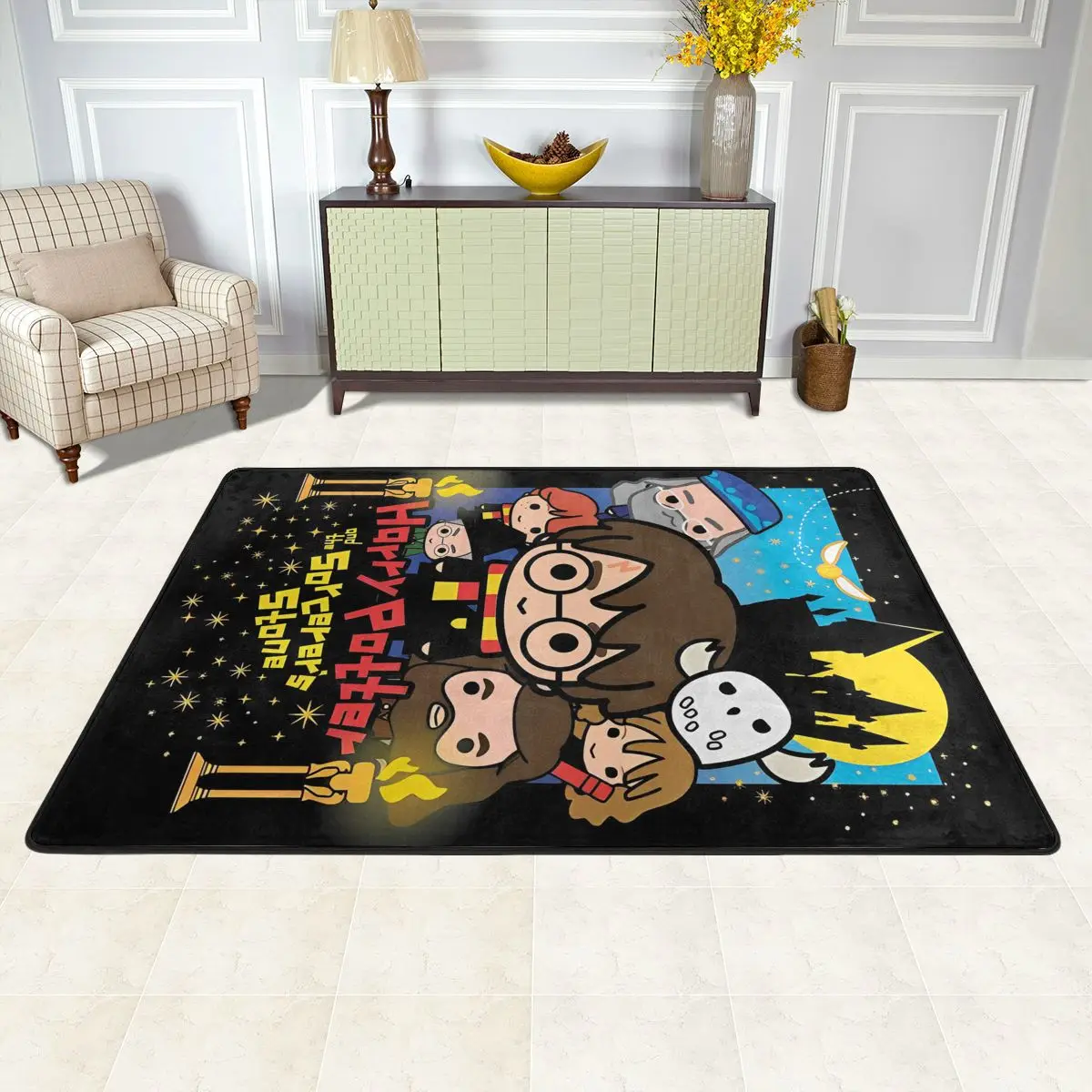 MINISO H-HARRY P-POTTER Carpet Protective Floor Carpets For Living Room Hotel Bedroom Home Decor Velvet Anti Slip Floor Mat Rug