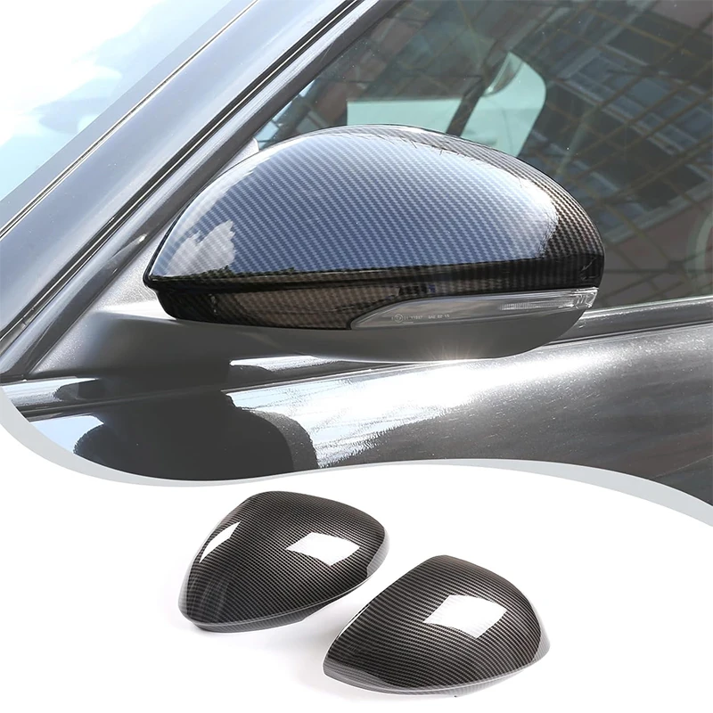 ل 2016-2019 ألفا روميو جوليا ABS سيارة مرآة الرؤية الخلفية غطاء الديكور غطاء الكسوة ملصق اكسسوارات السيارات الخارجية #1