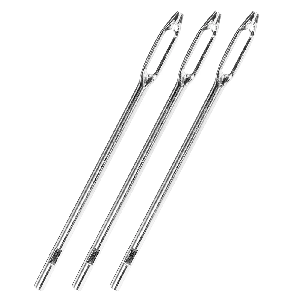 

3pcs Tire Repair Needles Split Eye Steel Durable Car Tire Repairing Tools Easy Use Universal Replacement Kit For Vehicles Truck