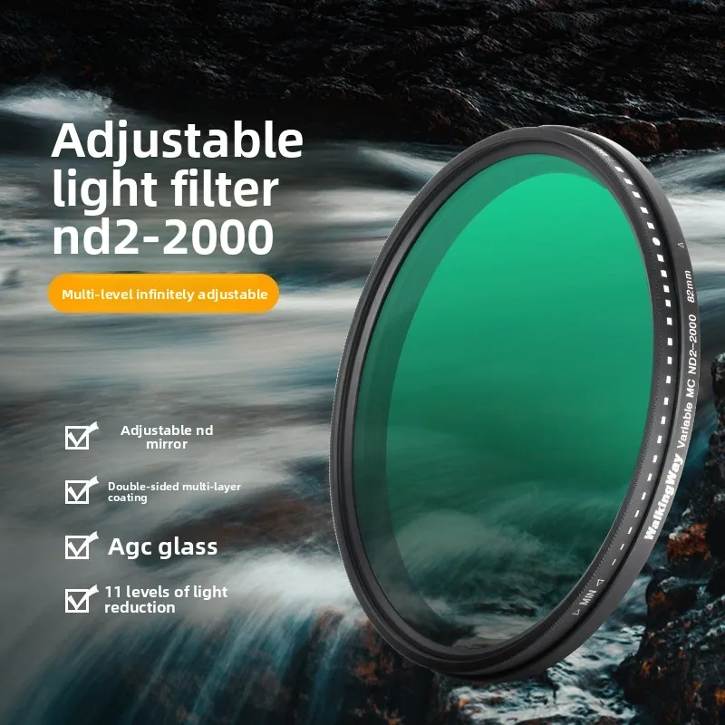 2026 11 Levels Adjustable ND2-2000 Neutral Density Filter Multi Coated ND Lens Filter for DSLR Camera
