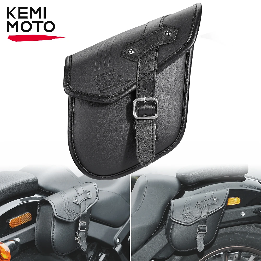 

Motorcycle Saddlebag Side Bag Waterproof Leather Motorcycle Tool Storage Bag for Sportster 883 1200 Softail Dyna Accessories Bag