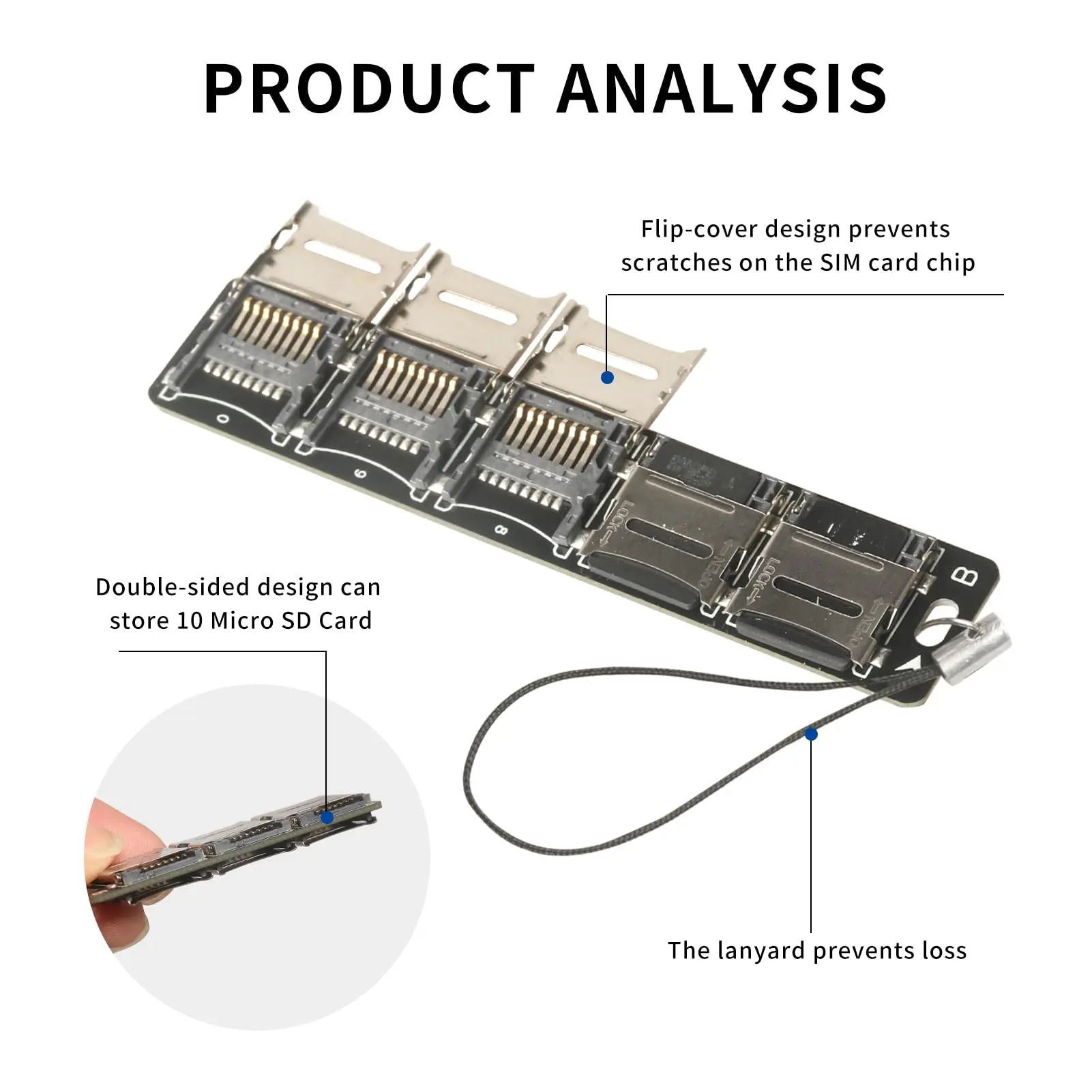 6/10-Slot Micro SD Card Storage Case,Lightweight, Portable and Compact, Supporting Micro SDHC/Micro SDXC/Micro SD Card Storage