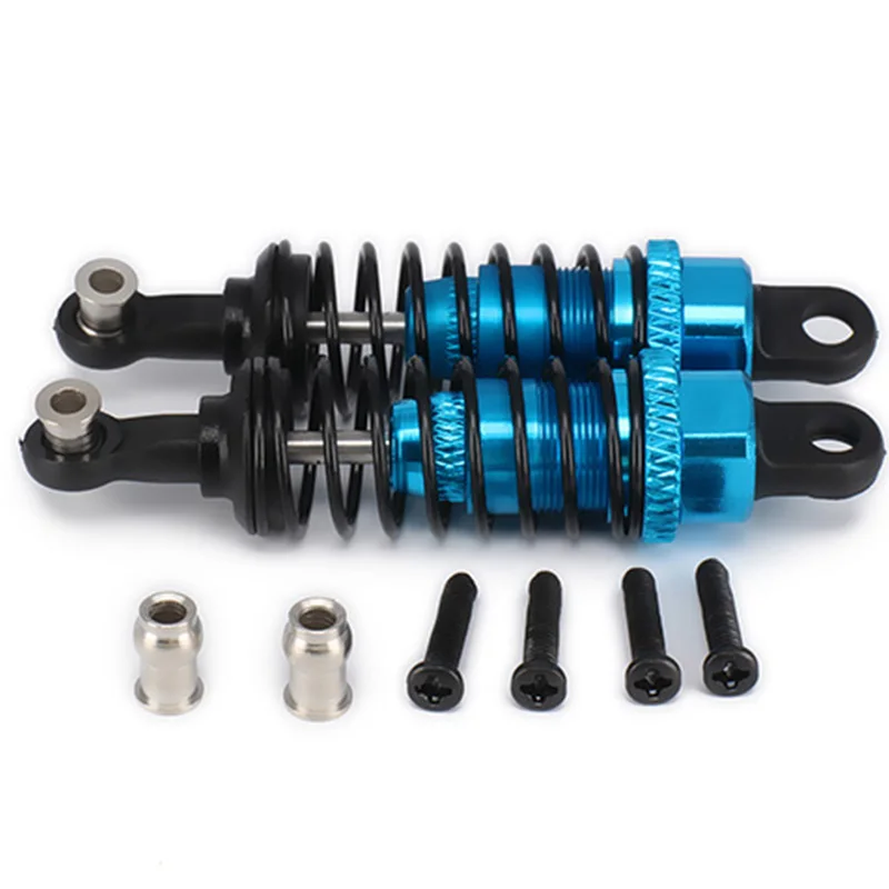 2 Pcs Oil Adjustable 65Mm Damper for Rc Car 1/18 A959 A969 A979 K929 ,Blue