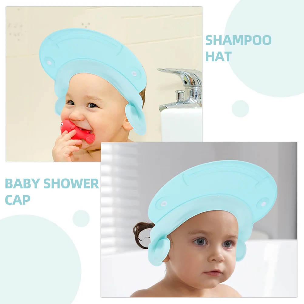 قطعتان من قبعات الاستحمام للأطفال الصغار، قبعات استحمام من السيليكون قابلة للتعديل، درع لغسل الشعر للأطفال، قناع شامبو، قبعة استحمام للأطفال #5