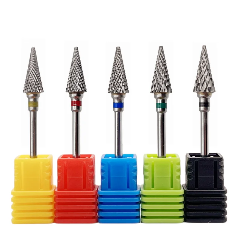 1 個傘型超硬ネイルドリルビット 3/32 インチタングステンフライスカッターマニキュアロータリーバー電気ドリルアクセサリーツール