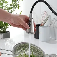 Modern Kitchen Sink Stainless Steel Faucet 360° Rotating Telescopic Faucet Durable Cold Hot Water Kitchen Single Handle Tap