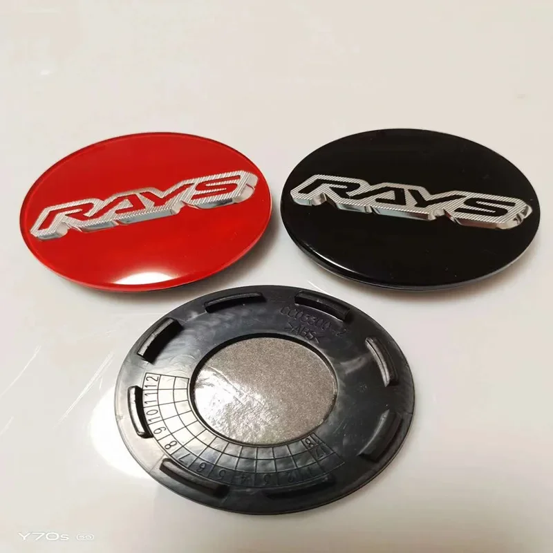 4pcs 66mm Rays Wheels Tires Center Hub Cap Car Rims Dust-proof Cover Hubcaps Emblem 65mm RAYS Auto Styling Accessories