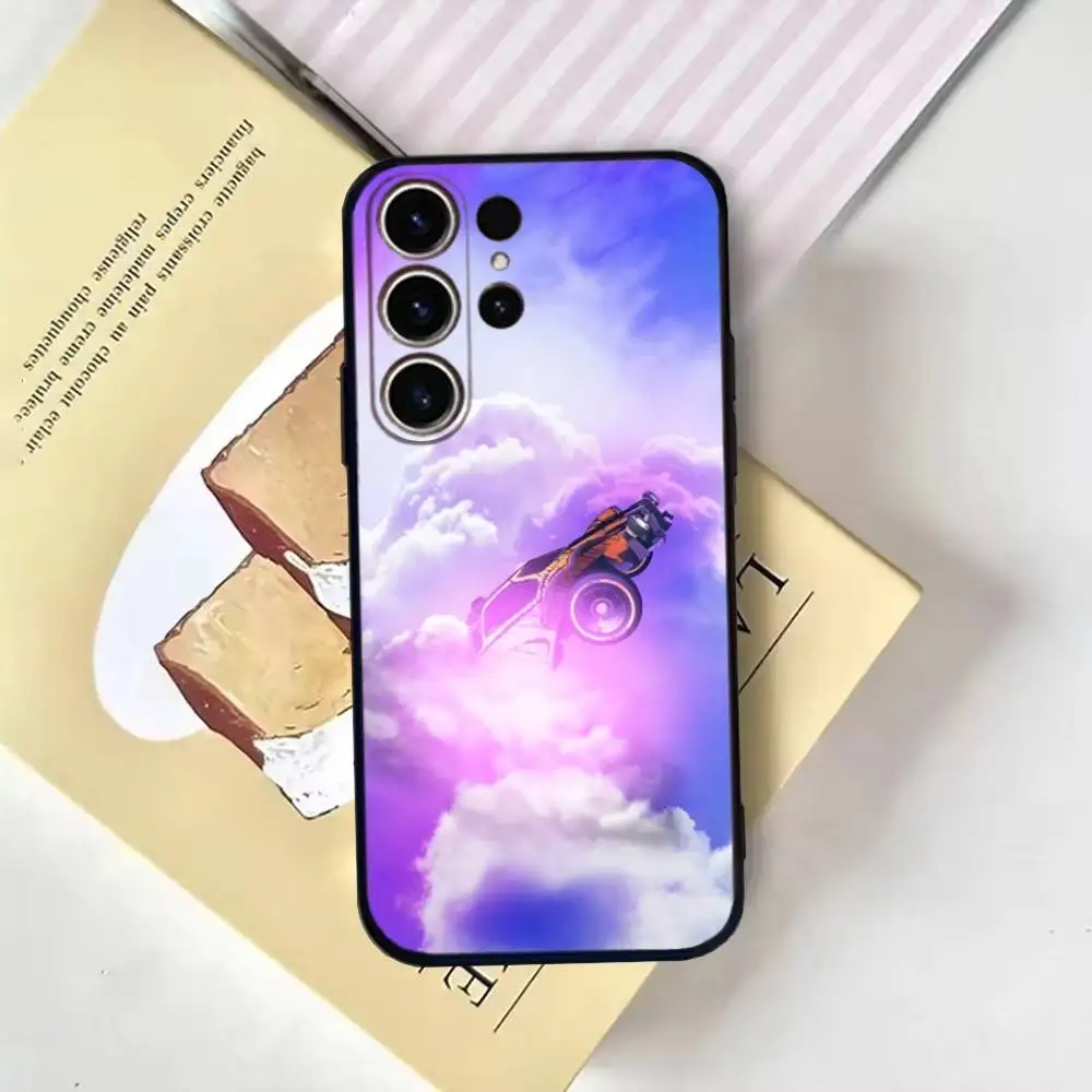 حافظة هاتف لعبة R-Rocket L-League لهاتف سامسونج S25,24,21,22,23,30,Ultra,20,Plus,Fe,Lite,Note,10,9,Soft Black Cover