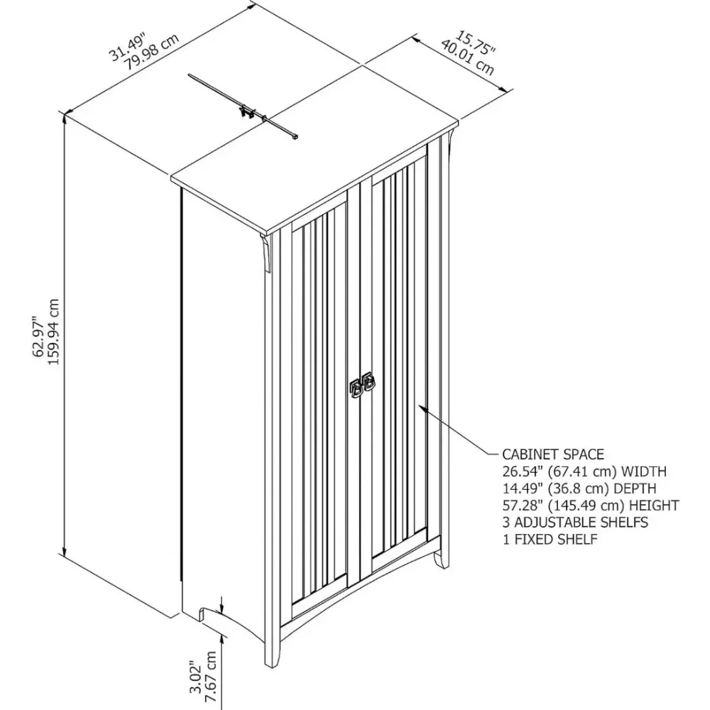 Bathroom Storage Cabinet with Doors in Antique White,Kitchen cabinets, living room cabinets, multi-purpose locker