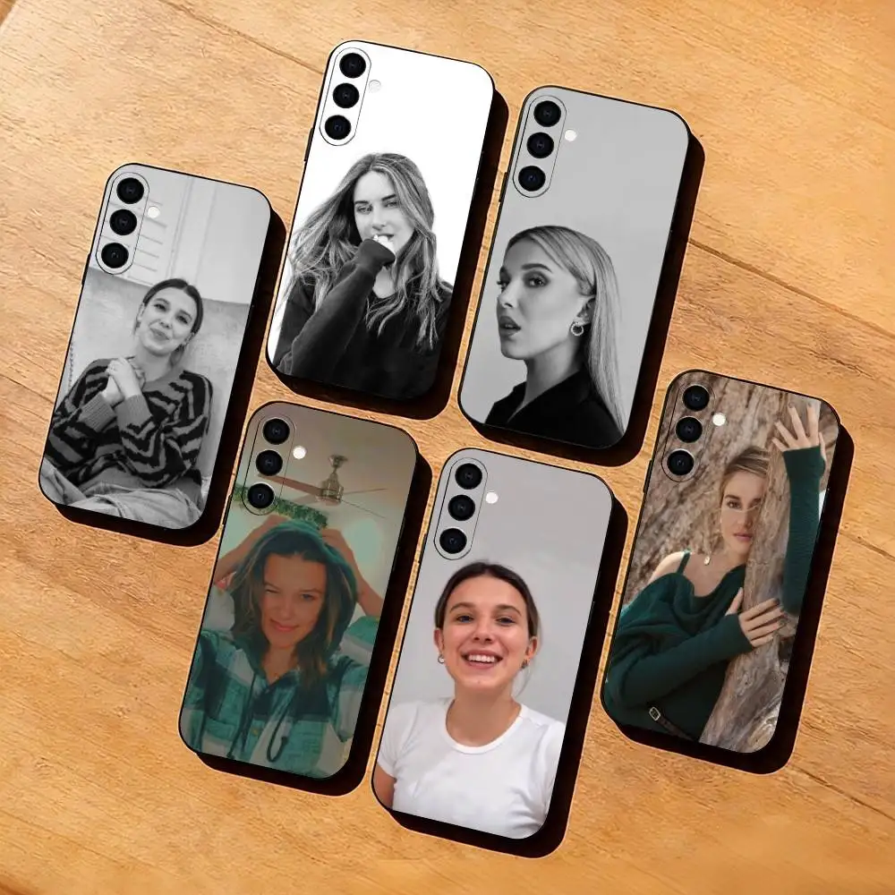 S-Sadie S-Sink Millie Bobby Brown J-Joe Keery  Phone Case For Samsung Galaxy A73,A72,A71,A70,A53,A52,A51,Others Soft Black Cover