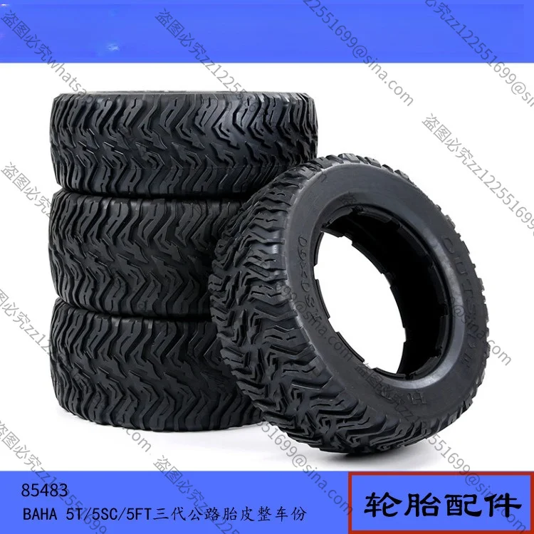 Suitable for 1/5 Remote Control BAHA 5T/5SC/5FT Third Generation Road TireSkin, Front Tire, Rear Tire