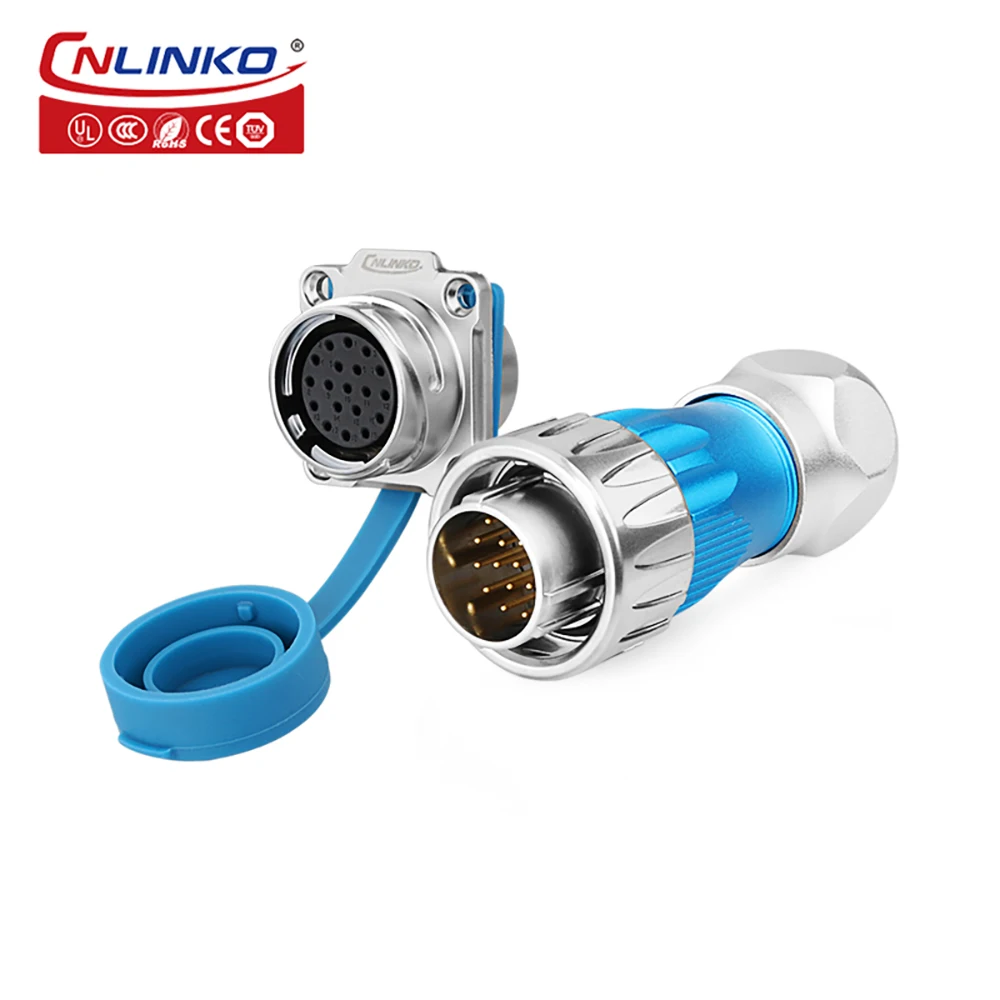 CNLINKO M24 10 12 19 24-pins metalen circulaire luchtvaartconnector GEN3 waterdichte IP68 draadconnector voor industriële medische apparatuur