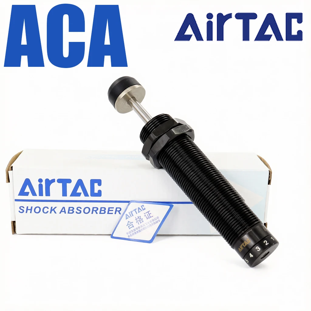 AirTAC ACA Self-Compensating Shock Absorber， Buffer for CNC High Energy Absorption-3 Speed Types for Light/Medium/Heavy Load