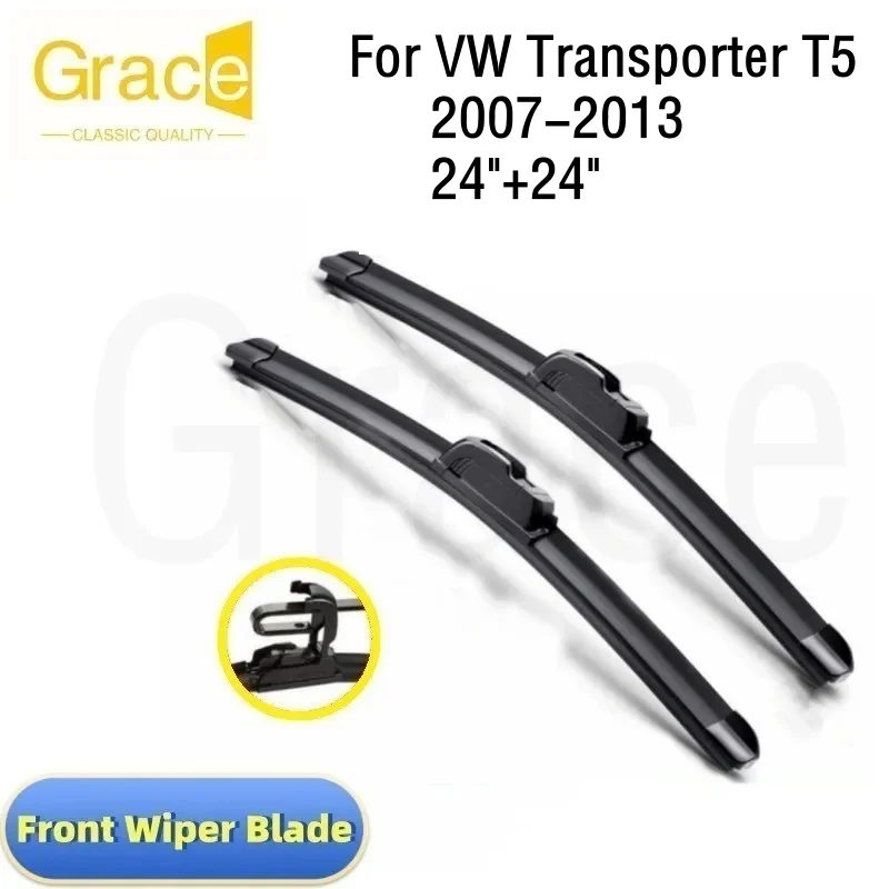 

Щетка стеклоочистителя для VW Transporter Caravelle T5 24 "+ 24" лобовое стекло автомобиля резина 2007 2008 2009 2010 2011 2012 2013