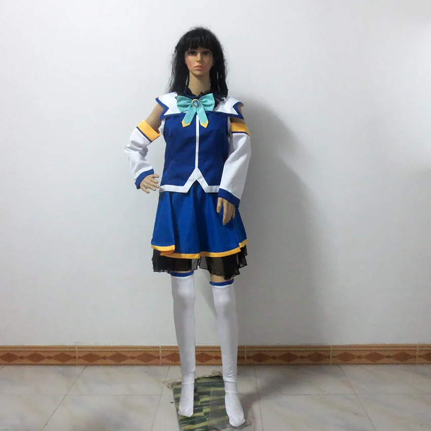 

KonoSuba Aqua Cosplay Akua Costume Halloween Party Christmas Uniform Custom Made Any Size