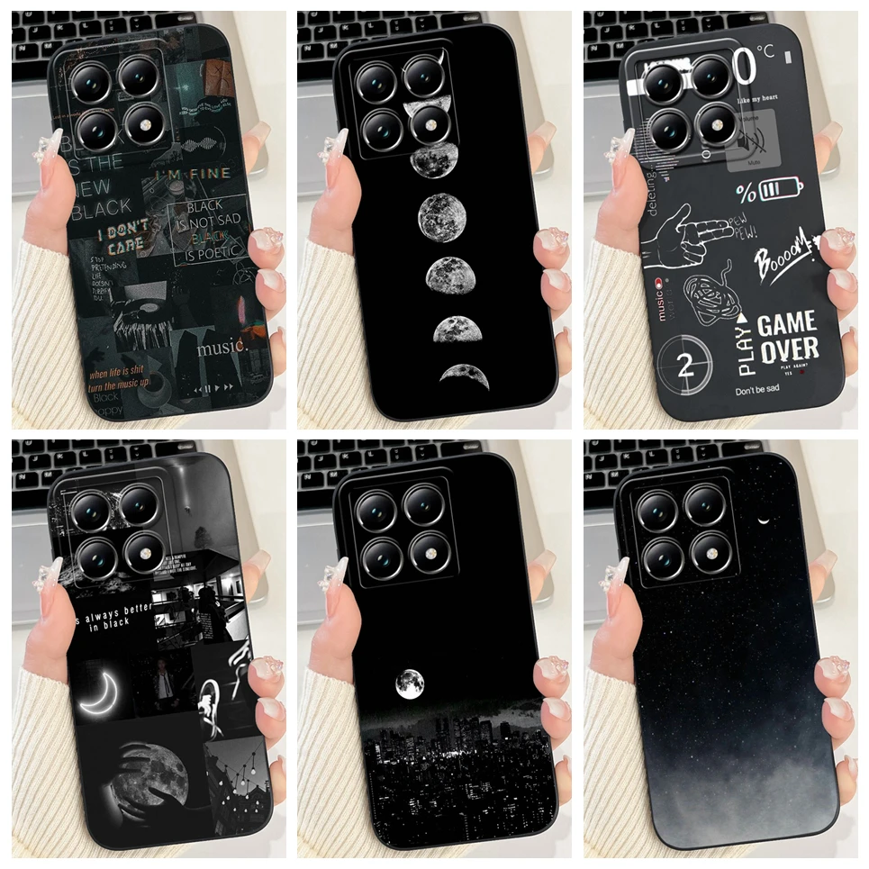 Fashion Painting Back Cover For Xiaomi Mi 14t Pro Phone Coques Marble Avocado Moon Night Gothic Soft Back Covers Xiaomi 14tPro