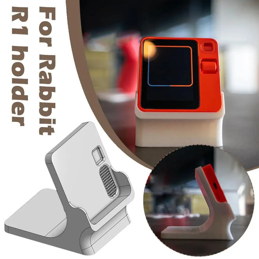 Druk 3D odpowiedni dla Rabbit R1 AI Urządzenie do przechowywania Przenośny stabilny stojak na komputer Rabbit R1 Ai F8O1