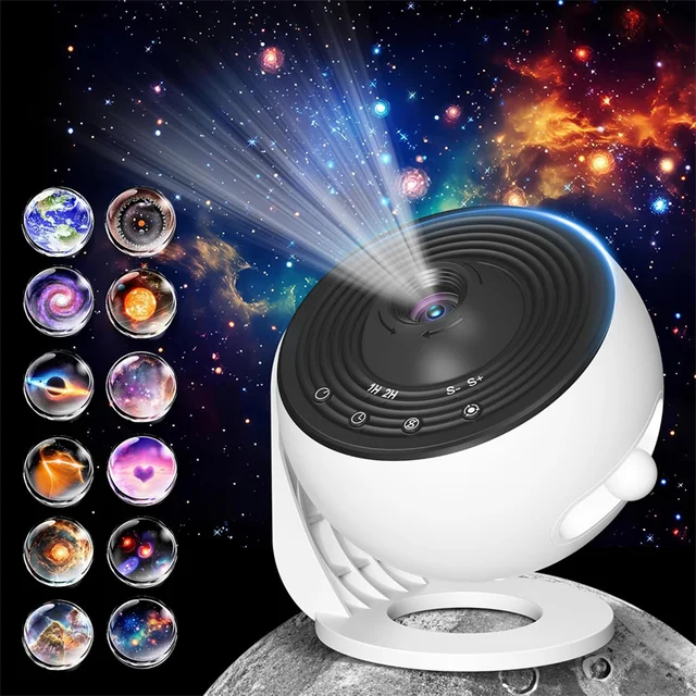 Lampka nocna LED Projektor Galaxy Projektor gwiaździstego nieba 360° °   Obróć Planetarium Lampka nocna do pokoju Dekoracyjny prezent dla dzieci