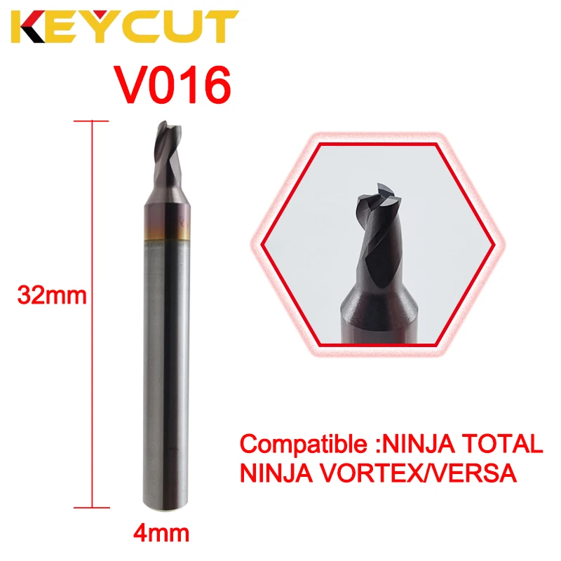 

Keyline Milling Cutter V016 in Carbide Fits KEYLINE NINJA TOTAL Keyline Vortex KEYLINE Versa Key Machine Aftermarket