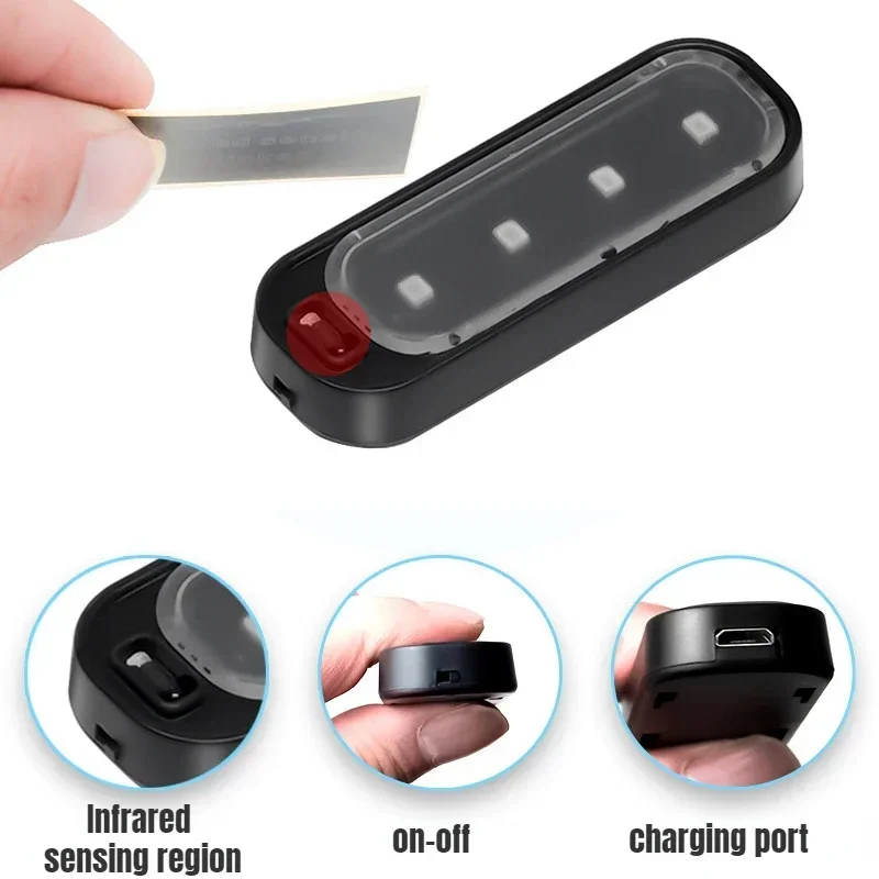 Car Universal Wireless Door LED Sensor Welcome Light Wiring Free Door Bottom Accessories LED Light Warning Strobe Light