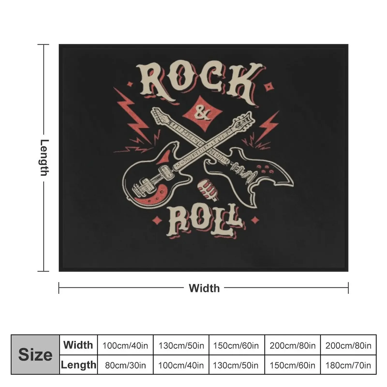 Rock N Roll Classic Throw Blanket Softest Extra Large Throw Blankets