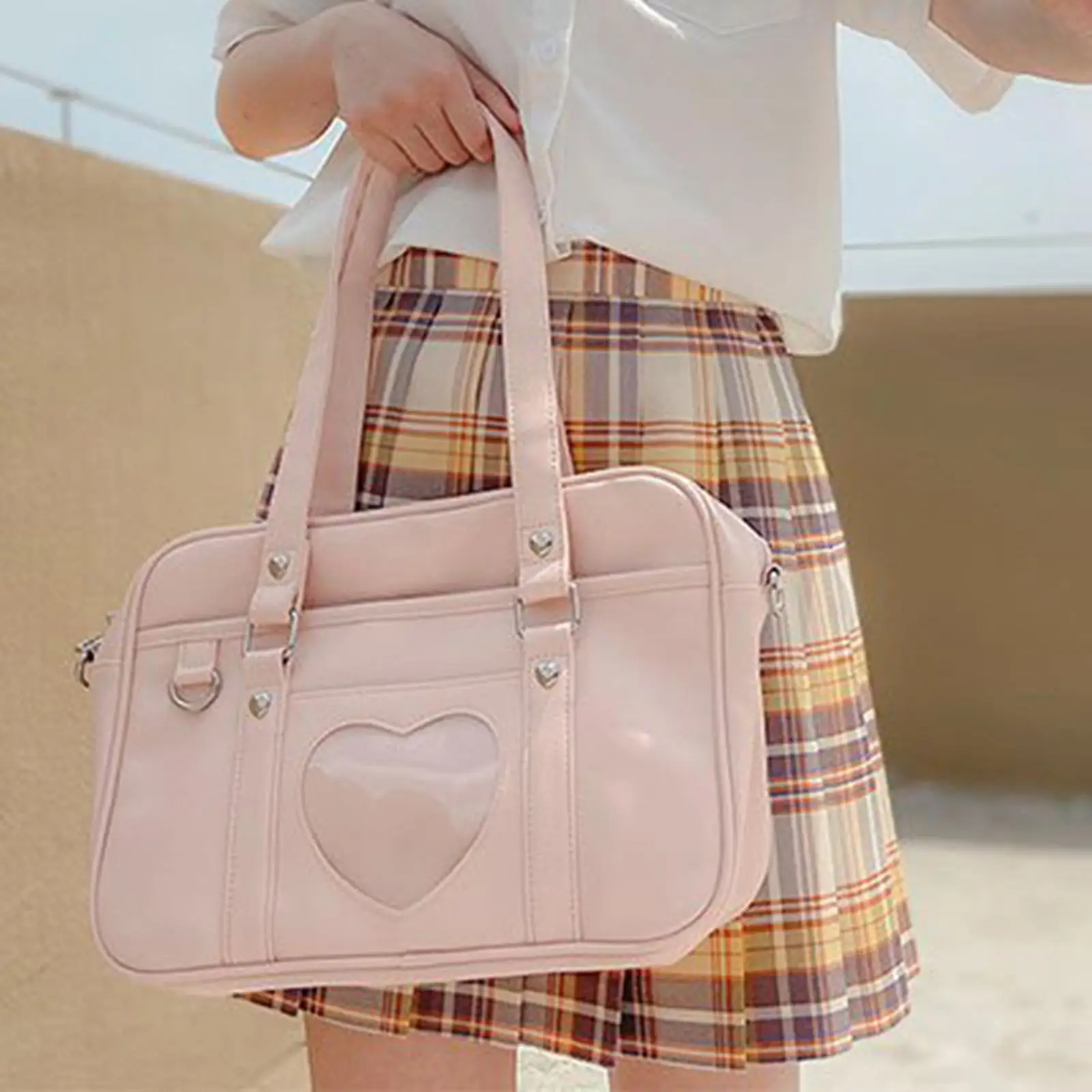 Cute Japanese High School Girls Jk Bag Jk Uniform Shoulder Bag Girl Totes PU Leather Big Handbags Book Bag